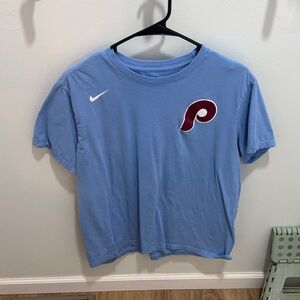 Nike Light Blue Tee with Maroon Accent